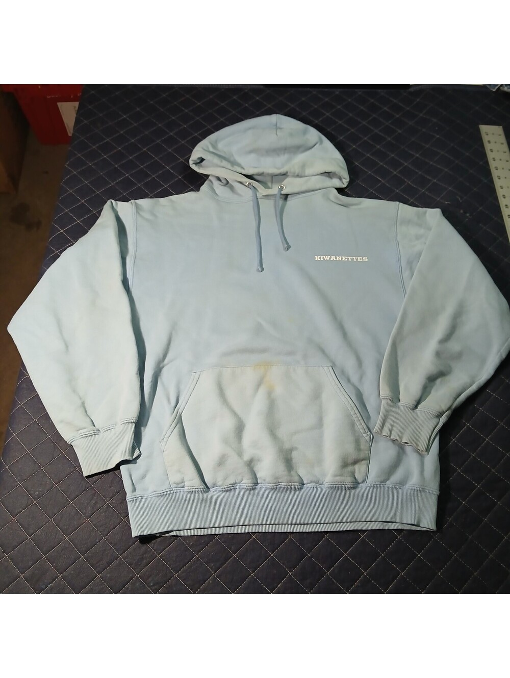 Class Casual Hoodie Light Blue Kiwanettes Graphic Pullover Sweatshirt M Medium